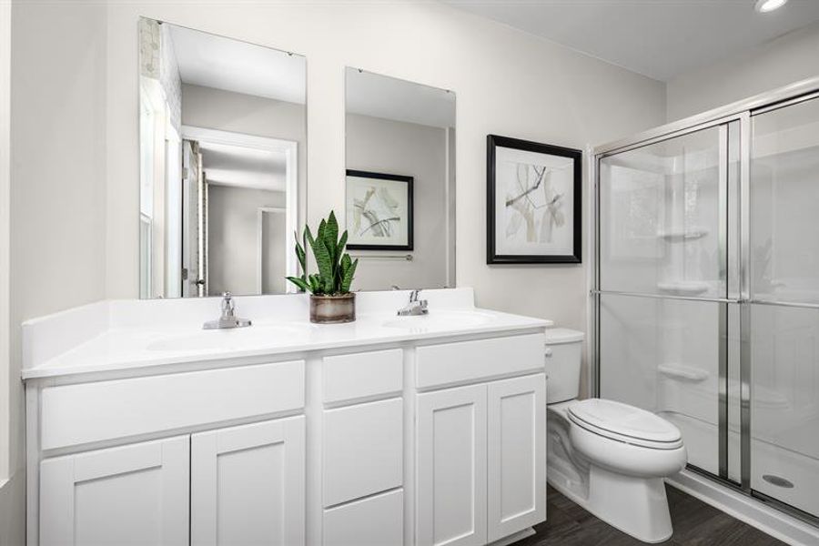 Furnished interior in a model home at Laney Farms 2-Story in Pageland (Image 10).