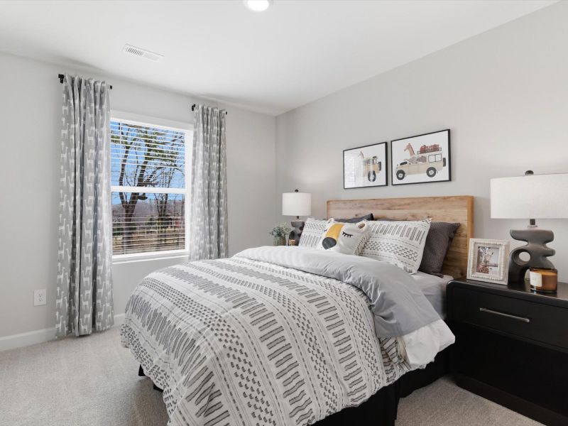 Furnished interior in a model home at Crossing at Abner Creek Townes in Greer (Image 15). Furnished interior in a model home at Crossing at Abner Creek Townes in Greer (Image 15).