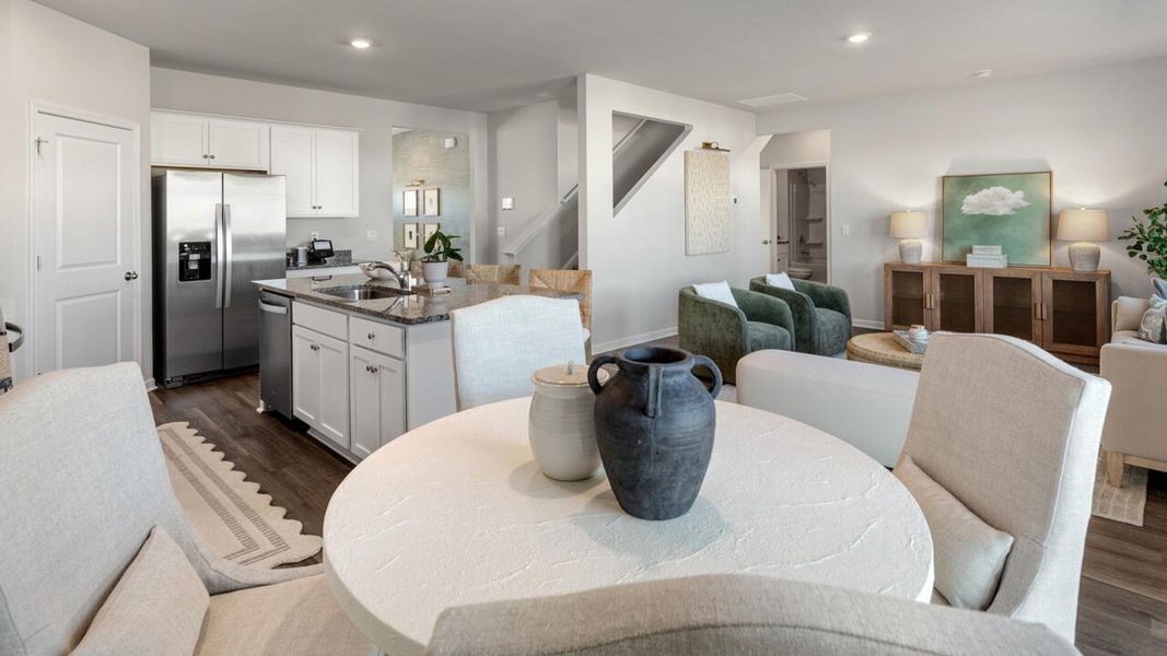 Furnished interior in a model home at Bella Point in Bolivia (Image 12). Furnished interior in a model home at Bella Point in Bolivia (Image 12).