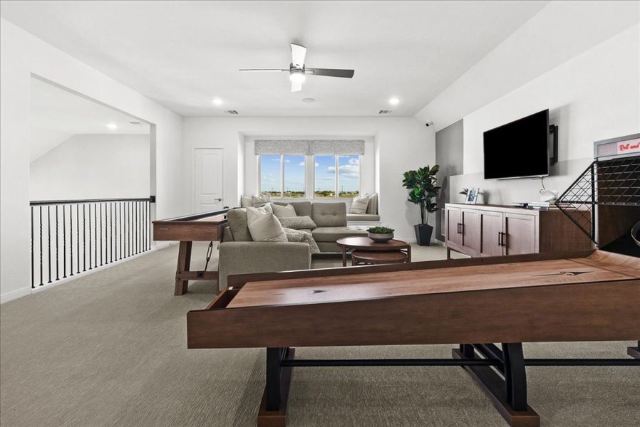 Furnished interior in a model home at Creekview Meadows in Pilot Point (Image 22).