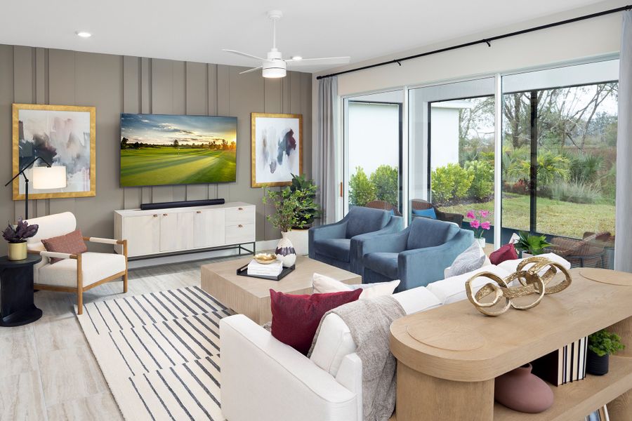 Furnished interior in a model home at North River Ranch – Garden Series in Parrish (Image 29).