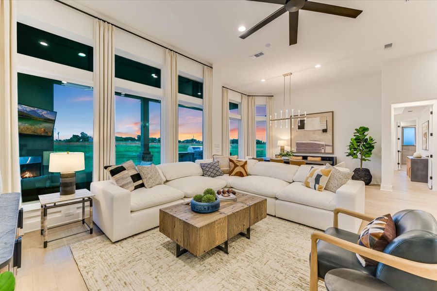 Furnished interior in a model home at Scofield Farms Estates in Georgetown (Image 8).