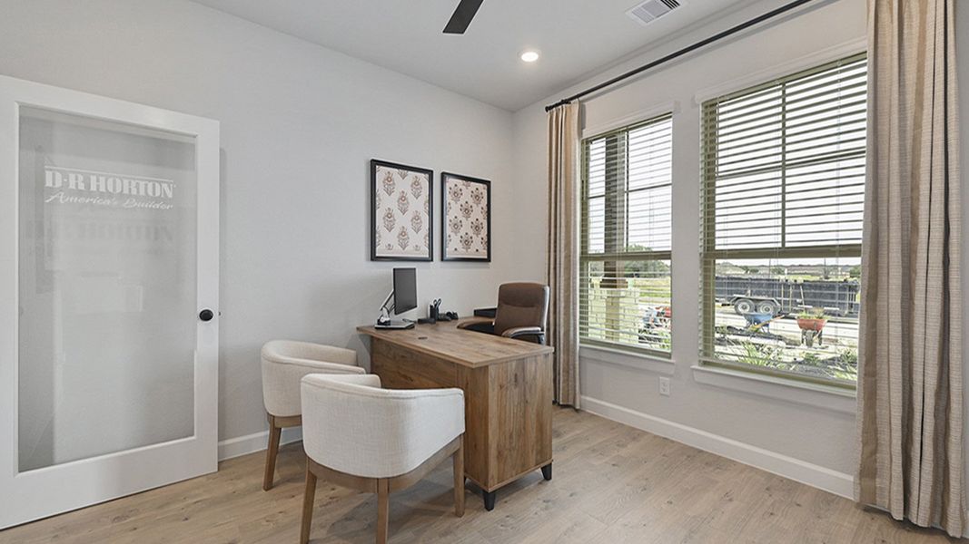 Furnished interior in a model home at Wellborn Settlement in College Station (Image 15).