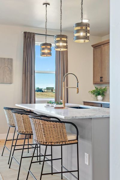 Furnished interior in a model home at Aspen Meadows-4 in Colorado Springs (Image 11).