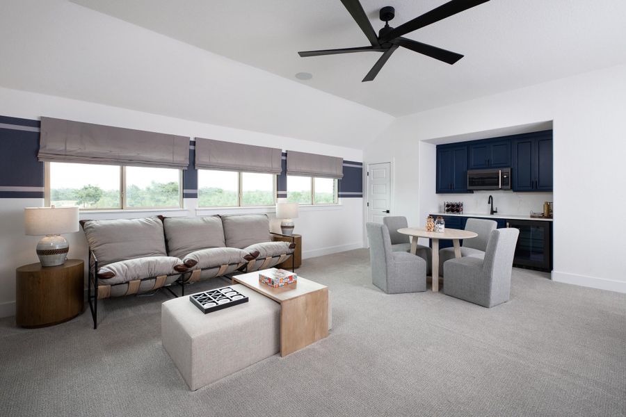 Furnished interior in a model home at Waldsanger in New Braunfels (Image 16).