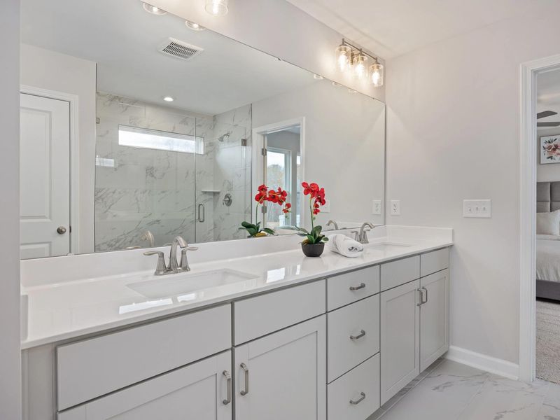 Furnished interior in a model home at Enclave at Belmont in Belmont (Image 14). Furnished interior in a model home at Enclave at Belmont in Belmont (Image 14).