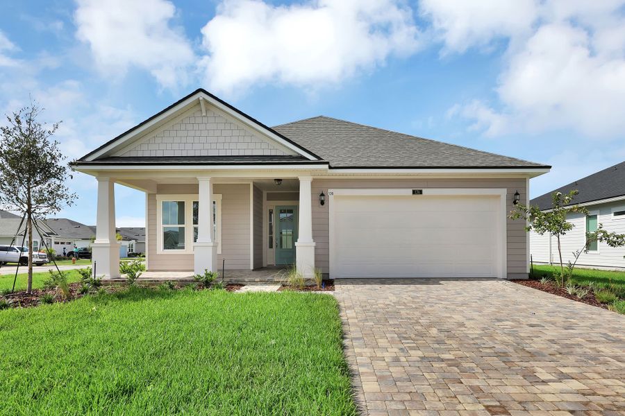 Front exterior of a home in the Mariposa at EverRange community, located in Jacksonville, FL (Image 2).