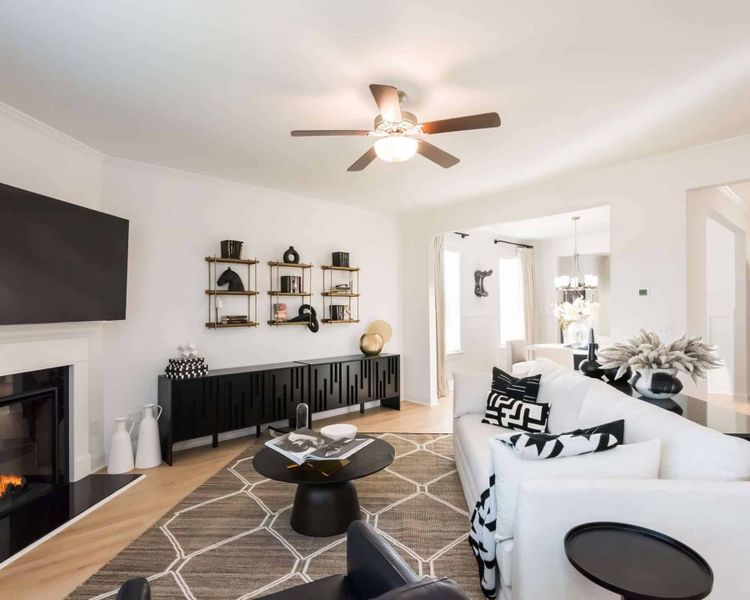 Furnished interior in a model home at Clark Farms in Flowery Branch (Image 5).