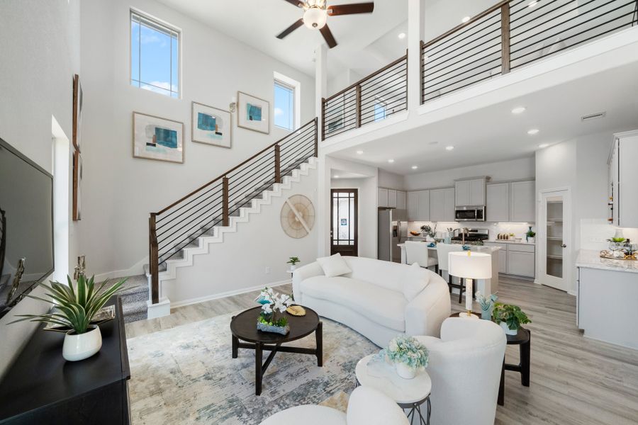 Furnished interior in a model home at Bluebonnet Village in Bellville (Image 3). Furnished interior in a model home at Bluebonnet Village in Bellville (Image 3).