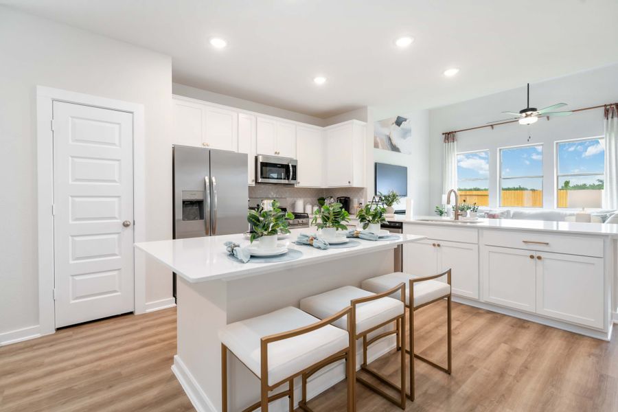 Furnished interior in a model home at Splendora Fields in Splendora (Image 9).