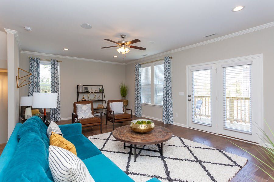 Furnished interior in a model home at Myers Point in Morrisville (Image 14). Furnished interior in a model home at Myers Point in Morrisville (Image 14).