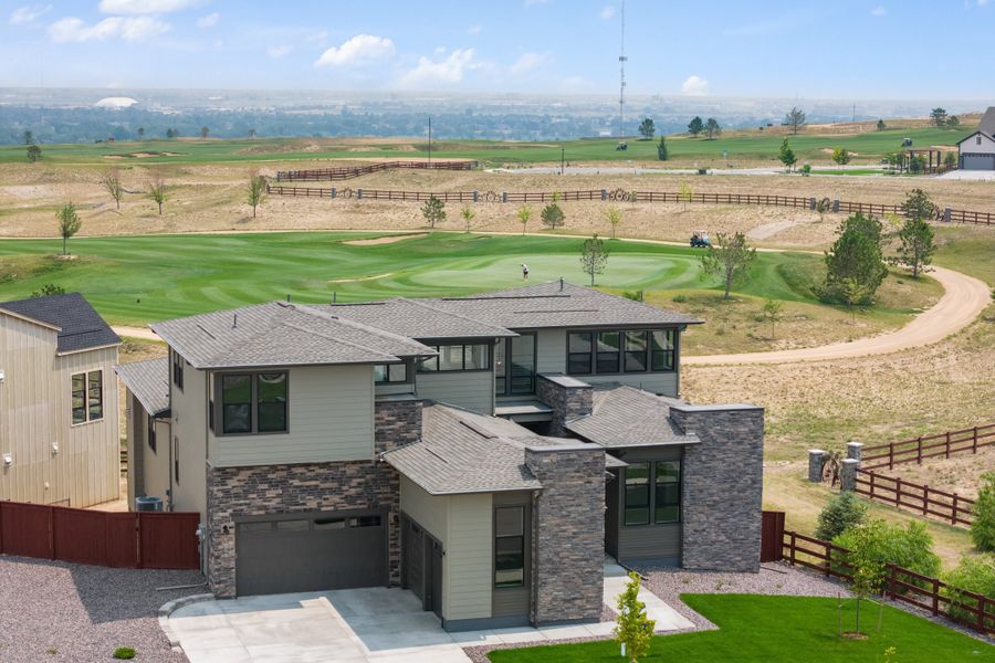 Front exterior of a home in the The Fairways at RainDance community, located in Windsor, CO (Image 3).