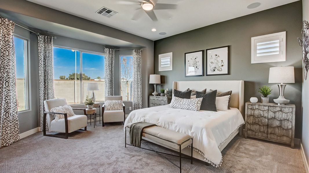 Furnished interior in a model home at Mirada Crossing in Goodyear (Image 36).