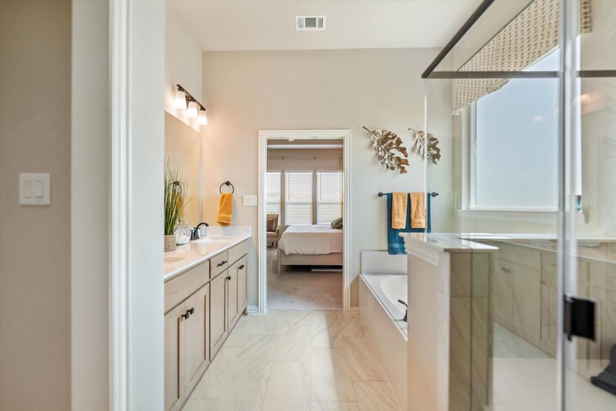 Furnished interior in a model home at Hillview Addition in Decatur (Image 26).