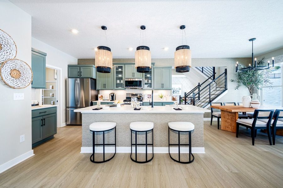 Furnished interior in a model home at Breakfast Point East in Panama City Beach (Image 55).