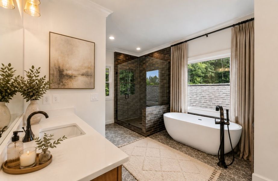 Furnished interior in a model home at The Tillery in Marietta (Image 19).