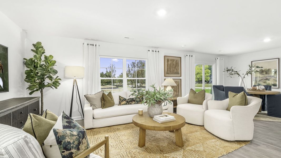 Furnished interior in a model home at Willow Mill in Thomasville (Image 3).