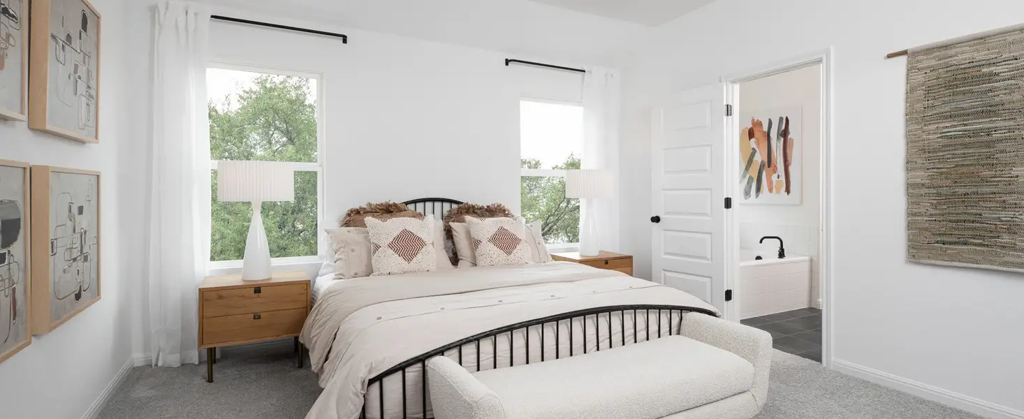 Furnished interior in a model home at The Cottages at La Cima in San Marcos (Image 7).