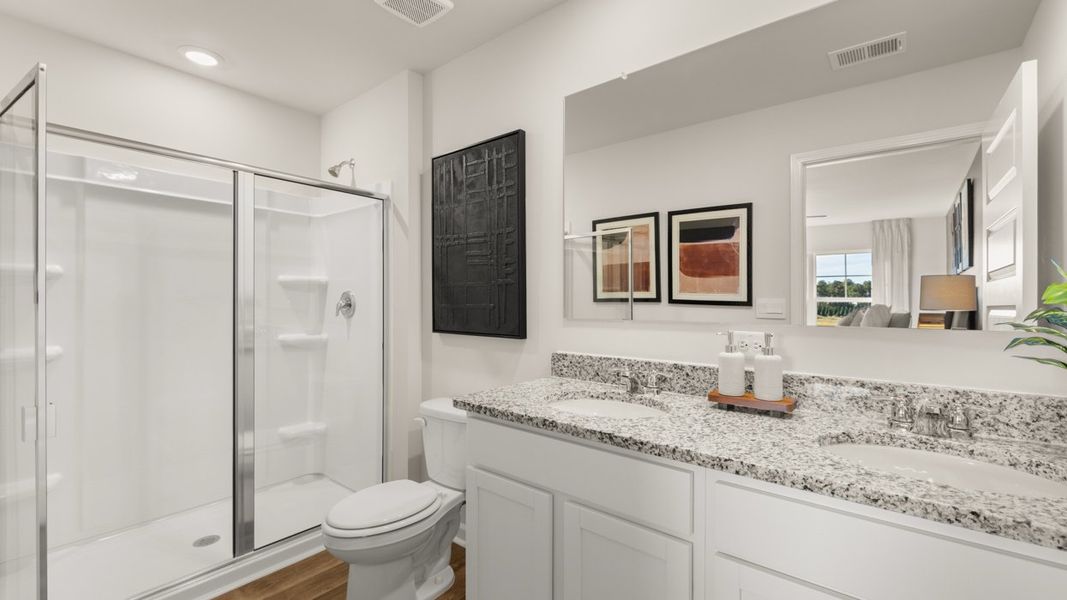 Furnished interior in a model home at Weatherstone in Grovetown (Image 26).