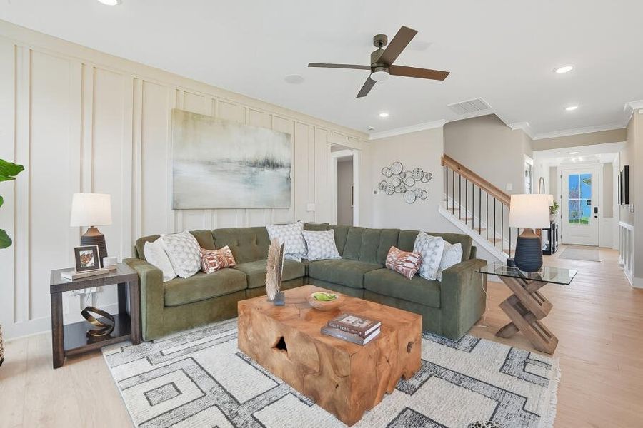 Furnished interior in a model home at Arbor West in Dawsonville (Image 28).