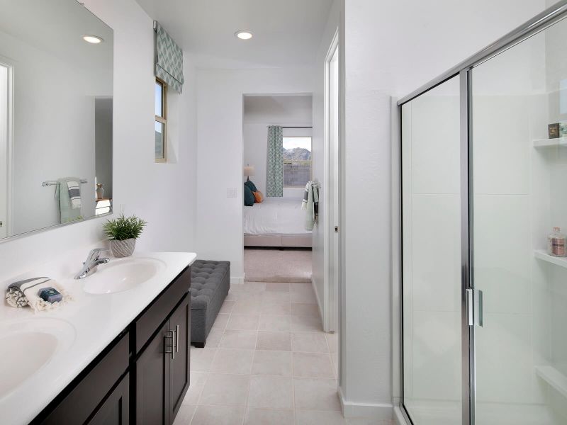 Furnished interior in a model home at San Tan Groves - Classic Series in San Tan Valley (Image 16).