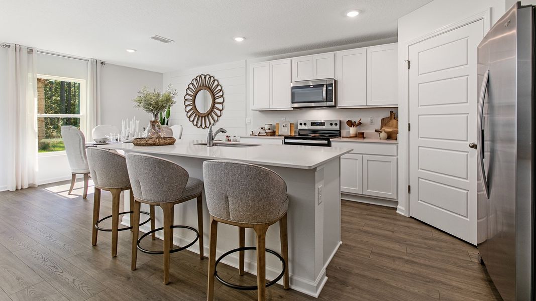 Furnished interior in a model home at Copes Landing in Jacksonville (Image 6).