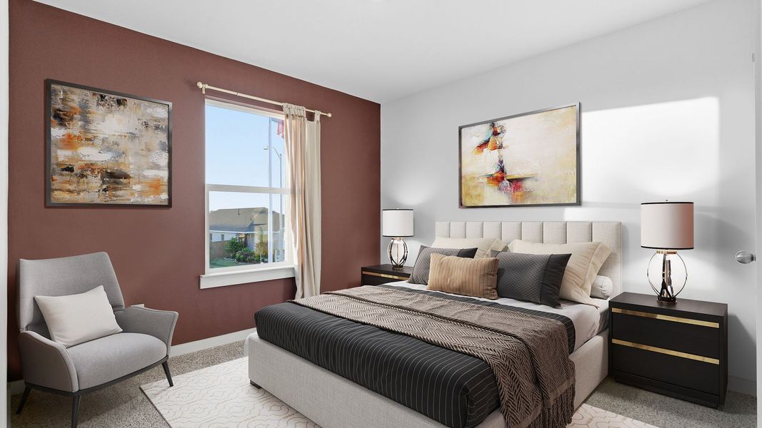 Furnished interior in a model home at Emberly in Beasley (Image 33).