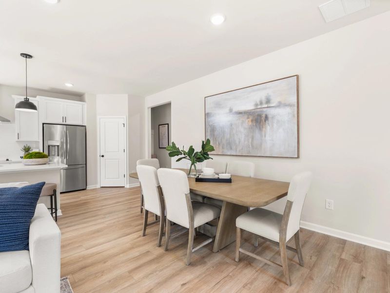 Furnished interior in a model home at The Bluffs in Canton (Image 5).