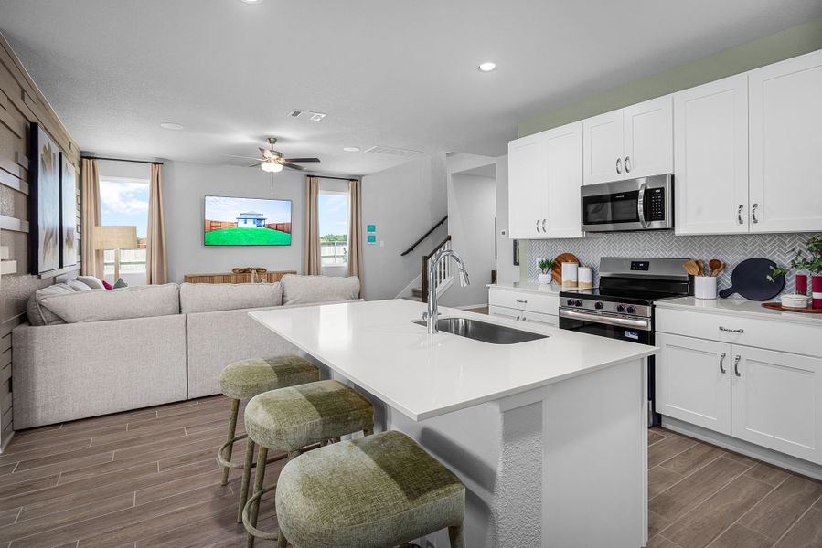 Furnished interior in a model home at Cascade in Liberty Hill (Image 11).