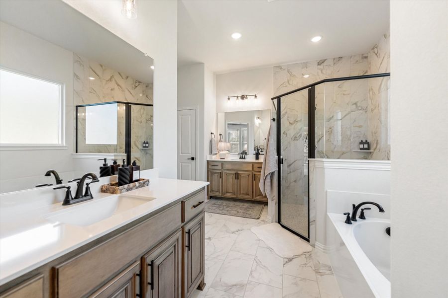 Furnished interior in a model home at Oak Grove Addition in Springtown (Image 40).