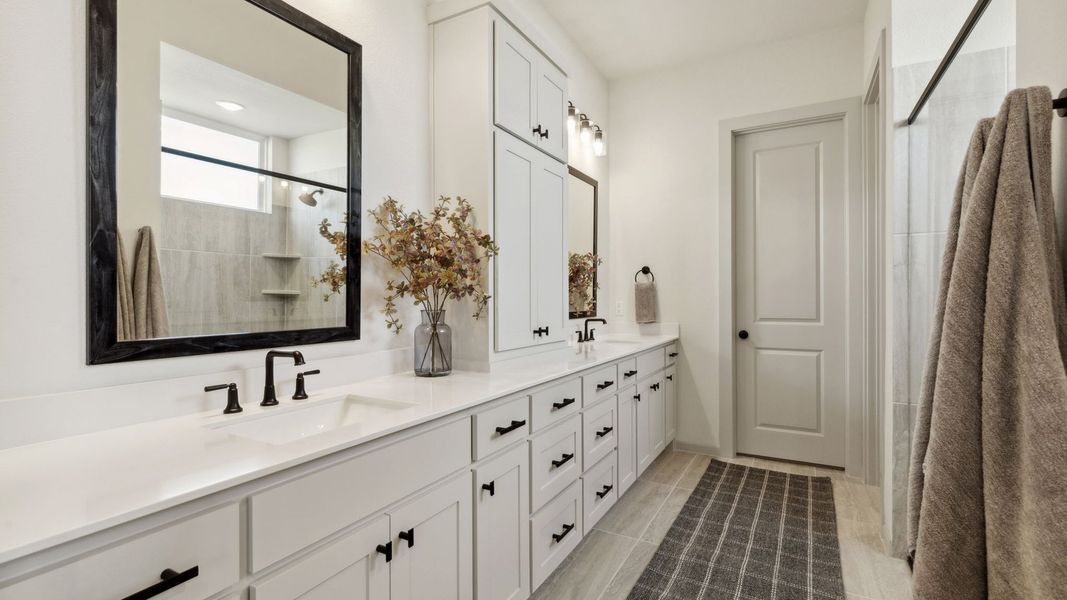 Furnished interior in a model home at Hazelwood 40' Series in Frisco (Image 42). Furnished interior in a model home at Hazelwood 40' Series in Frisco (Image 42).