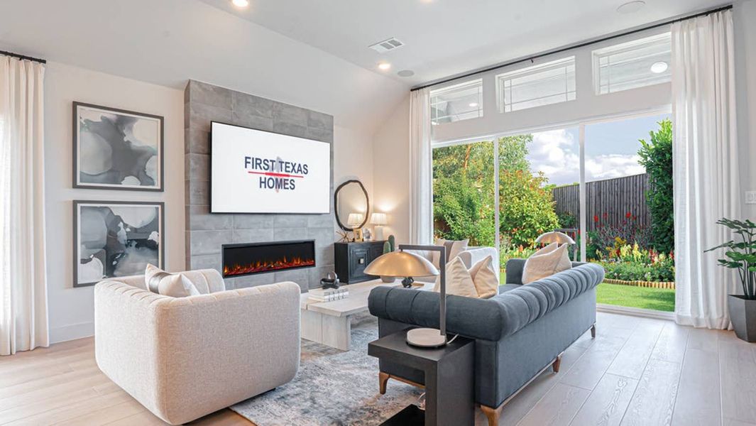 Furnished interior in a model home at Brookfield in Melissa (Image 27).