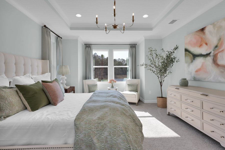 Furnished interior in a model home at Crosswinds at Nocatee in Ponte Vedra (Image 40).