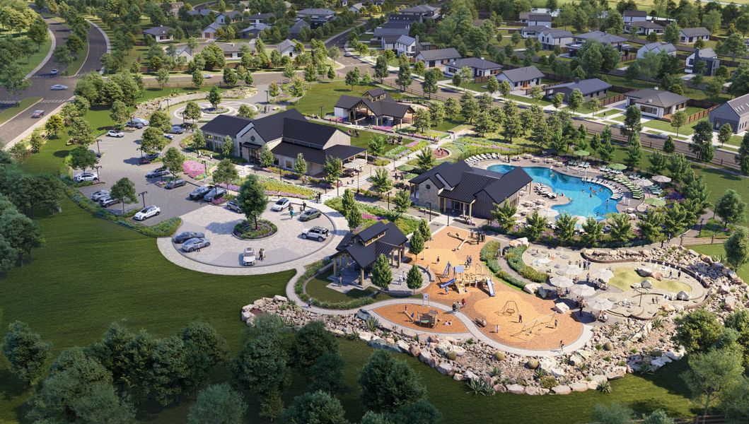 Flora will have several amenities including a pool, park, lounge, and trails.