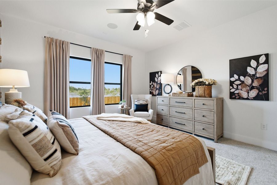 Furnished interior in a model home at Lone Oak in San Antonio (Image 27).
