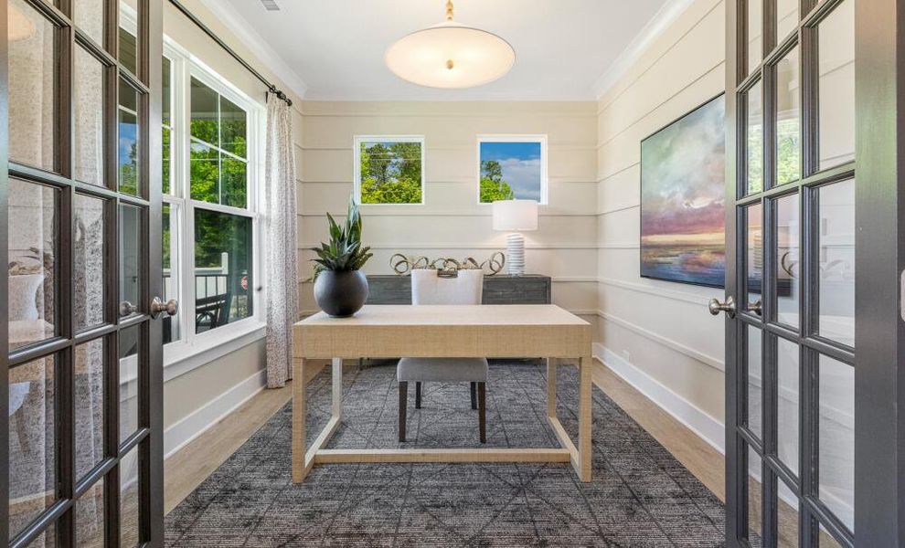 Furnished interior in a model home at Castlewood in Archer Lodge (Image 4). Furnished interior in a model home at Castlewood in Archer Lodge (Image 4).