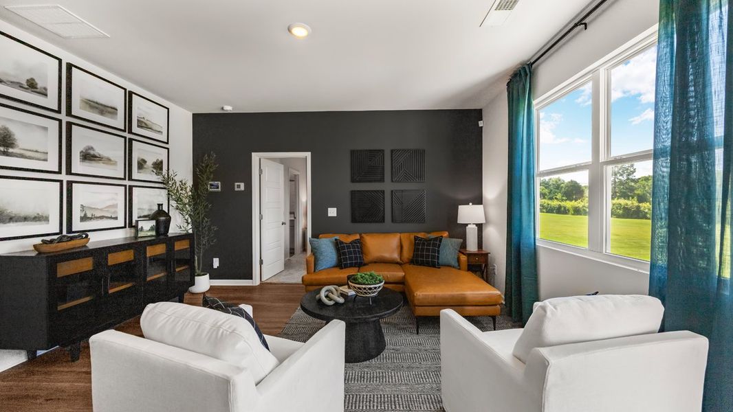Furnished interior in a model home at Remington Chase in Perry (Image 6). Furnished interior in a model home at Remington Chase in Perry (Image 6).