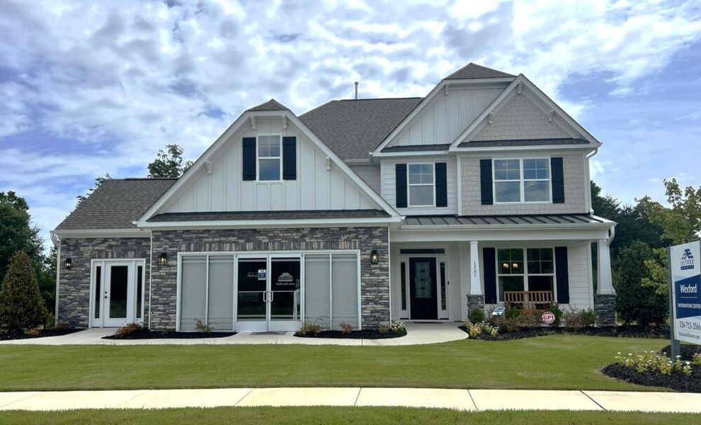 Front exterior of a home in the Wexford community, located in Elon, NC (Image 1).