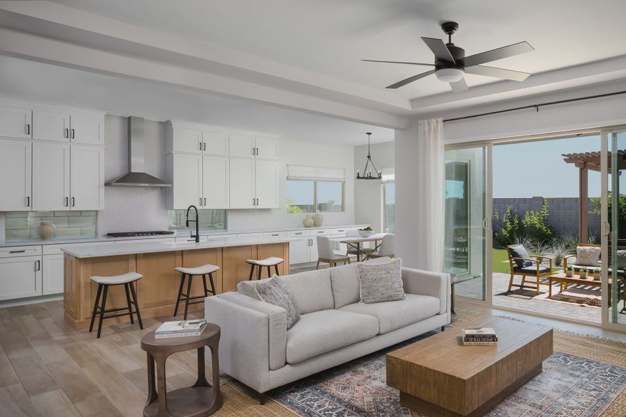 Furnished interior in a model home at Destination at Gateway in Mesa (Image 8).