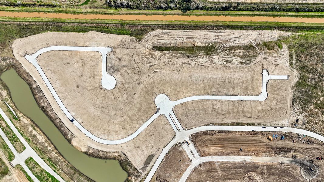 Site preparation and early development at Meridiana: 50ft. lots in Manvel, TX (Image 58).