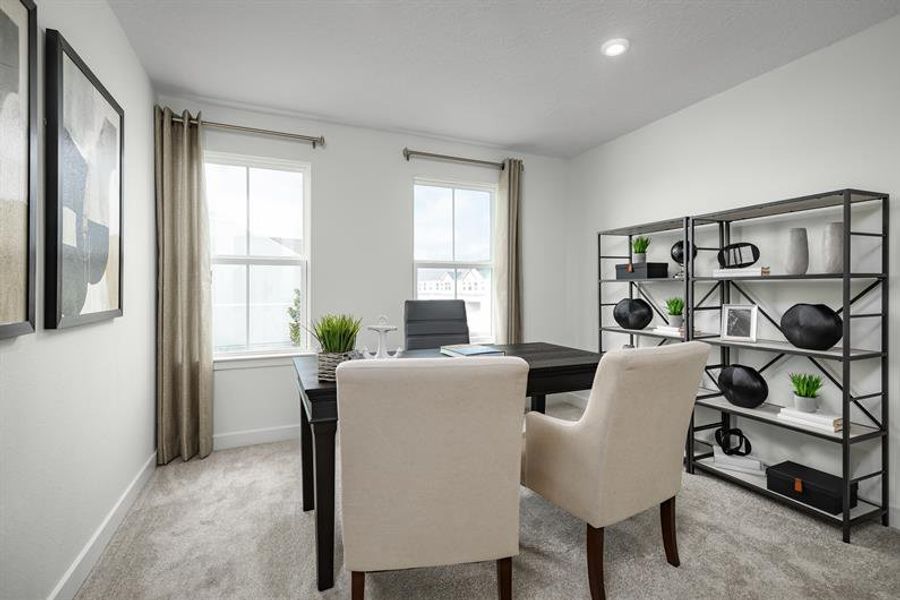 Furnished interior in a model home at Townes at Copper Hill in Greenville (Image 5). Furnished interior in a model home at Townes at Copper Hill in Greenville (Image 5).