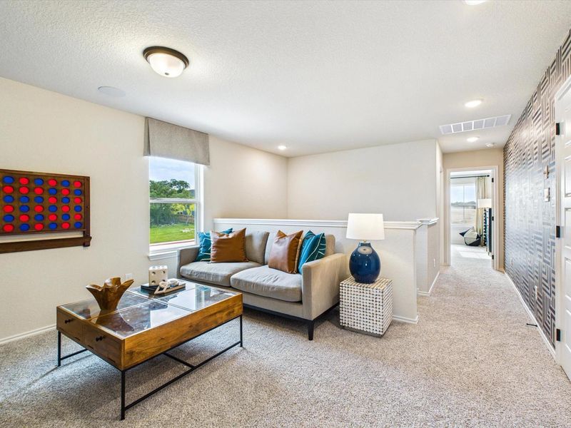 Furnished interior in a model home at Meadows at Oak Creek in San Antonio (Image 19). Furnished interior in a model home at Meadows at Oak Creek in San Antonio (Image 19).