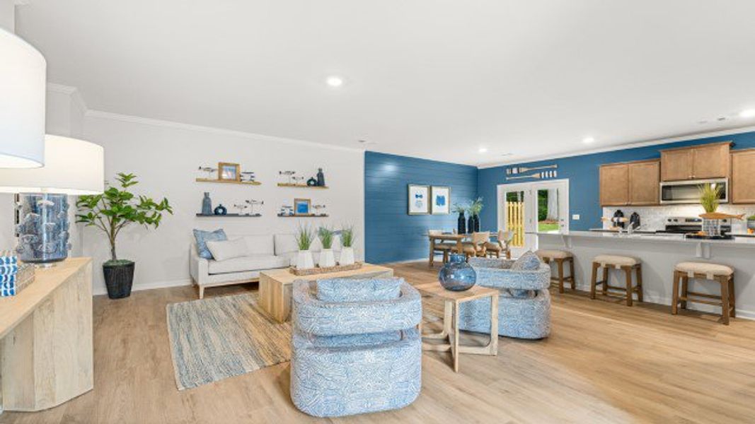 Furnished interior in a model home at Falcon Landing Townhomes in Gainesville (Image 7).