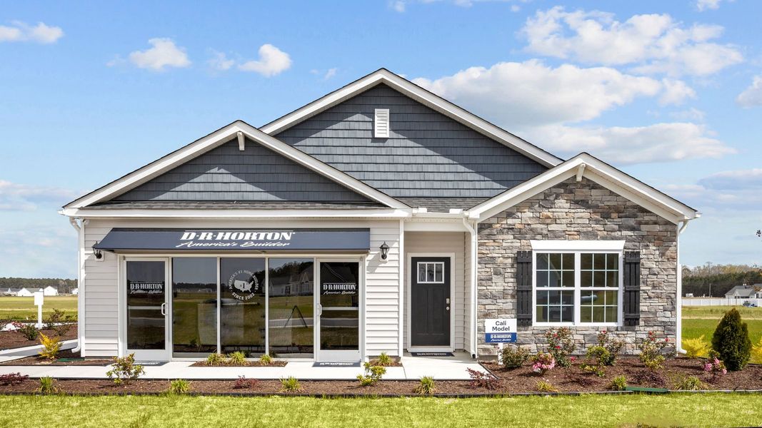 Front exterior of a home in the East Ridge community, located in Ayden, NC (Image 1).