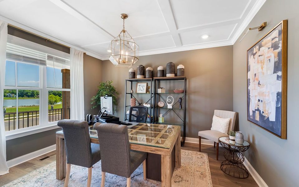 Furnished interior in a model home at The Retreat at Norman Farm in Hendersonville (Image 7).