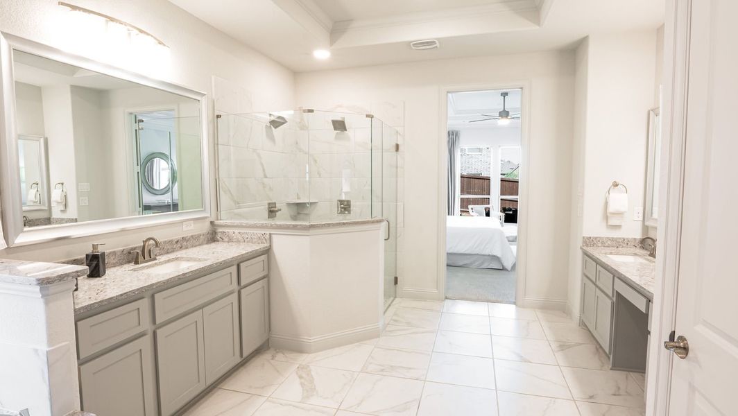 Furnished interior in a model home at La Frontera in Fort Worth (Image 11).