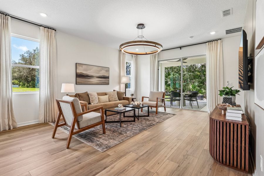 Furnished interior in a model home at Kentucky Square in Sanford (Image 3). Furnished interior in a model home at Kentucky Square in Sanford (Image 3).