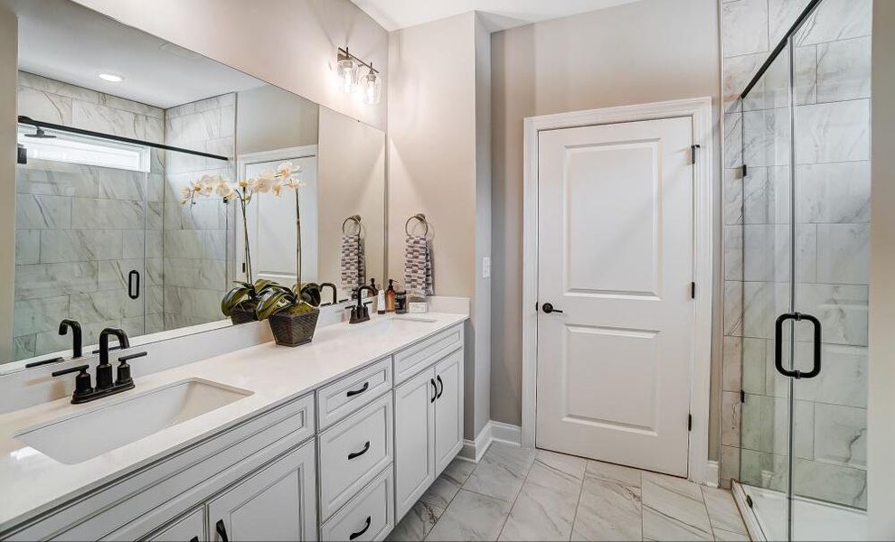 Furnished interior in a model home at Secrest Meadows in Monroe (Image 15).