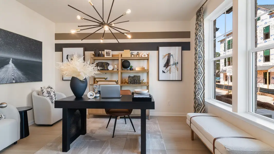 Furnished interior in a model home at Barrett Pointe in Kennesaw (Image 2).