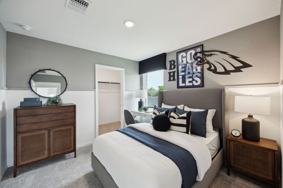 Furnished interior in a model home at Windcress in Cove (Image 13).